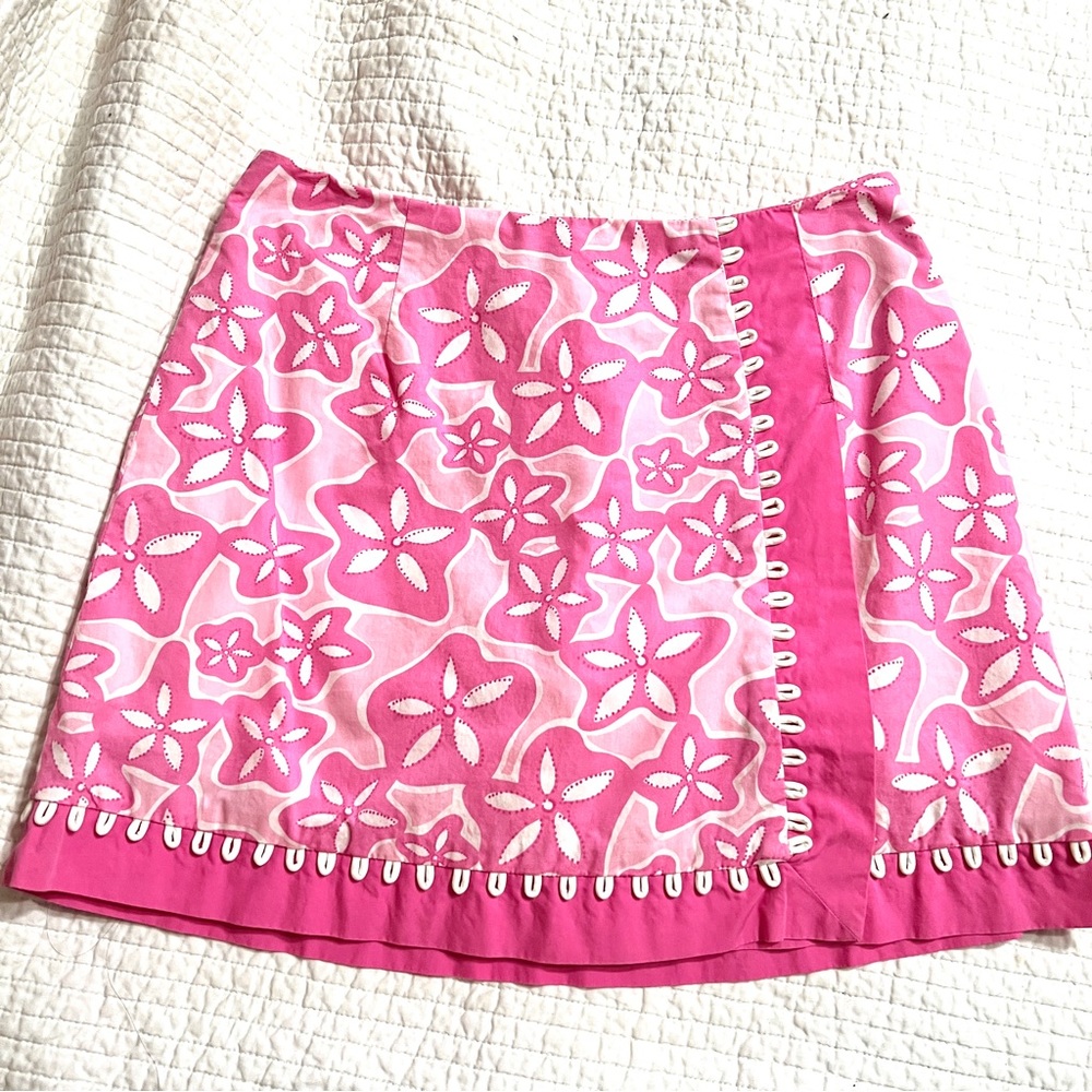 Lilly Pulitzer, pink pattern mini skort Size 0